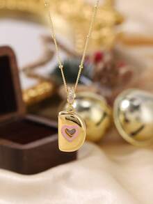 1pc Stylish And Simple Women's Necklace With 26 Letter Pendant (A-Z Capital Letters). Suitable For Everyday Wear, Unisex, And As A Gift For Friends. - Multicolor - View 5