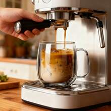 High Borosilicate Glass Double Wall Cup, Transparent Heat-Resistant Water Mug With Handle, Large Capacity, Durable, Anti-Scald, Reusable, Suitable For Coffee, Tea, Milkshake And More, Multipurpose Household, Hand Wash Only - Multicolor - View 7