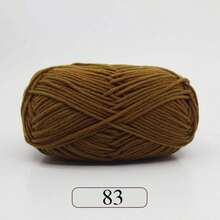 1卷50克5股混纺牛奶色腈纶纱线，100%腈纶柔软纱线，适合DIY编织包包、围巾、帽子、毛衣、玩偶（多种颜色可选）