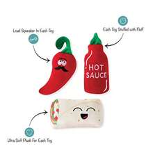 Fringe Studio Squeaker Pet Toy Set de 3 Hot Spicy 289435 - Multicolor - Ver 4