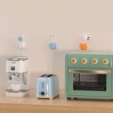 1pc,Rotatable Cable Organizer That Can Rotate 360°. Available In Black, White, Orange And Blue, This Adhesive-Type Organizer Can Be Stuck To Desktops Or Walls For Cable Management.