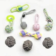 9件套 XL号狗狗磨牙玩具 - 耐用型幼犬磨牙玩具，适合大型犬，高强度棉绳玩具，狗狗磨牙绳结玩具，坚韧的互动训练玩具，适合各种体型的狗狗 - 彩色 - 查看 24