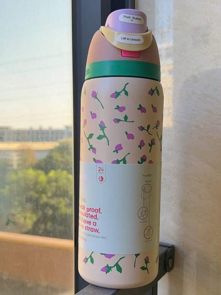 Cốc giữ nhiệt O-Wala có ống hút, bình nước thể thao ngoài trời, cốc cách nhiệt chân không hai lớp bằng thép không gỉ 304, tiện dụng cho học sinh. - Nhiều màu 32oz - Xem 1