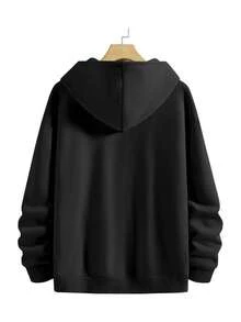 Winter Hooded Sweater Cool GEEDUP Printing, Multi-Printing, Sweater With Front Pocket, Relaxed Street Style, Comfortable Fabric, Suitable For Daily, Party Outdoor Activities, Gifts For Friends And Relatives. - 黑色 - 查看 2