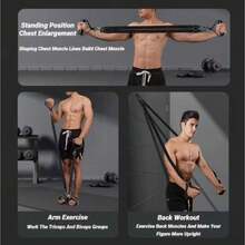 Shoze A Household Foot Pedaling And Pulling Device Designed Specifically For Shaping The Abdomen And Back, With A High-Strength Elastic Rope Suitable For Beginners In Home Fitness - Black (four) - View 5