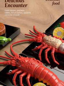 Disassemble & Assemble Lobster/King Crab/Turkey/Fish Model Toys, Helps Kids Identify Food Structure, Crab Legs Make Crisp Sounds For Stress Relief, Suitable For Teens And Children, Simulated Kitchen Toy Set, Educational Food Identification Toy, Can Be Used As Decor For Boys And Girls - Burgundy - View 5