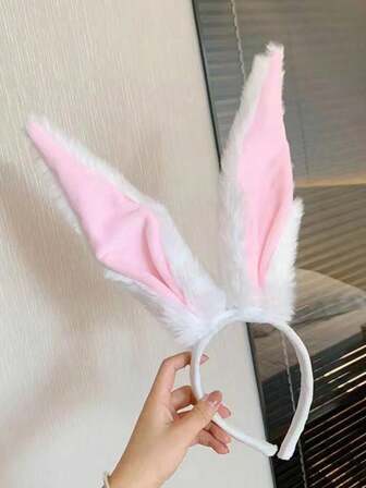 Diadema con orejas de conejo, diadema esponjosa con orejas de conejo, adecuada para fiestas, bailes, juegos de roles, accesorios para el cabello de mujer. Las esponjosas orejas de conejo son adecuadas para cualquier fiesta, baile de máscaras, carnaval, fiesta de juegos de roles, desfile de moda, baile de máscaras, festival, vacaciones y discoteca. Esta linda diadema con orejas de conejo es la mejor opción para reuniones de Pascua, fiestas de Halloween, celebraciones de cumpleaños temáticas, acogedoras fiestas de té y otras ocasiones primaverales
