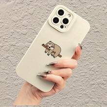 A TPU Phone Case Featuring A Sloth Design Sleeping On A Branch, Compatible With Iphone 11 Through 17, Including XS, XR, X, 7, 8, 12, 13 Plus, Pro Max, And SE Series. The Precise Cutouts Make It Ideal As A Gift For Couples Or Friends During Holidays,Suitable For IPhone17 Air - 白色 - 查看 5