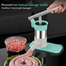 SOPHREPT Personal Use Manual Sausage Stuffer For Kitchen, Stainless Steel Sausage Maker Machine, Tubes Of 4 Size, Easy To Clean, Essential Kitchen Tools - 白色 - 查看 2