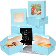 Kraft Bakery Boxes With Window, Small Pastry Boxes, Thick And Sturdy - Camel - View 4