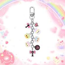 1个KPOP BTS Skz EN V Jimin J-Hope RM Jin钥匙扣/吊坠，适用于衣服、包包、车钥匙 - 创意可爱派对装饰，是圣诞节、情人节、生日礼物的理想之选