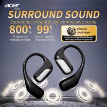 Acer OHR545 Wireless Bluetooth Earphones, Ear-Hook Design With Display Screen, Charging Case, Noise Cancellation, Dolby Sound, Deep Bass, Comfortable Fit, Suitable For Sports, Running, Cycling, Fitness, Compatible With Smartphones And Tablets - one-size - View 9