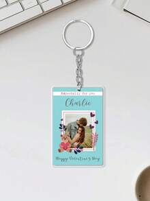 定制“我爱我的女朋友”脸部钥匙扣，可定制照片和文字，情人节礼物，女友照片钥匙扣，女友照片亚克力钥匙扣，送给男友的礼物，情侣照片肖像钥匙扣，“我爱我的女朋友”钥匙扣，情人节送给男友的礼物，照片钥匙扣，情侣钥匙扣，情人节送给他的礼物，情侣钥匙扣礼物 - 彩色 - 查看 30