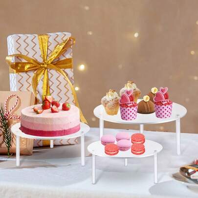 Acrylic Cake Stand Round Transparent Cup Shape, 1 Piece, Ideal For Making Cakes Desserts Pizza, Durable & Stylish Design