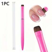 Three-In-One French Manicure Brush With Multi-Functional Brush Heads - Precision Manicure Brush, Suitable Gel And Acrylic Nails, Precise Cleaning, Nail Polish Remover Brush, Nail Polish Brush - Đỏ - Xem 5