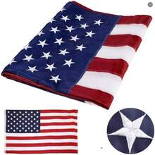 US Flag 3x5 FT - Heavy Duty American Flags With Brass Grommets, Printed Stars And Stripes - USA Patriotic Outdoor Banner - 1PCS - View 1