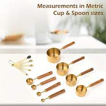 13pcs Stainless Steel Measuring Cup And Spoon Set, Includes Mini Spoons, Rosewood Handles, Baking Tools, Seasoning Spoons, Coffee Spoons, Pink Spoons - Essential Baking Tools, Unique Gift For Kitchen - 13-piece Double-ended Measuring Spoon Set - View 5