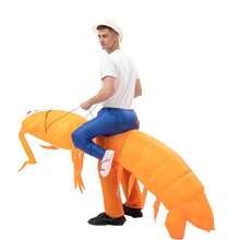 1pc Inflatable Shrimp Costume, Suitable For Height 1.5-2m, Comes With Blower (Batteries Not Included)