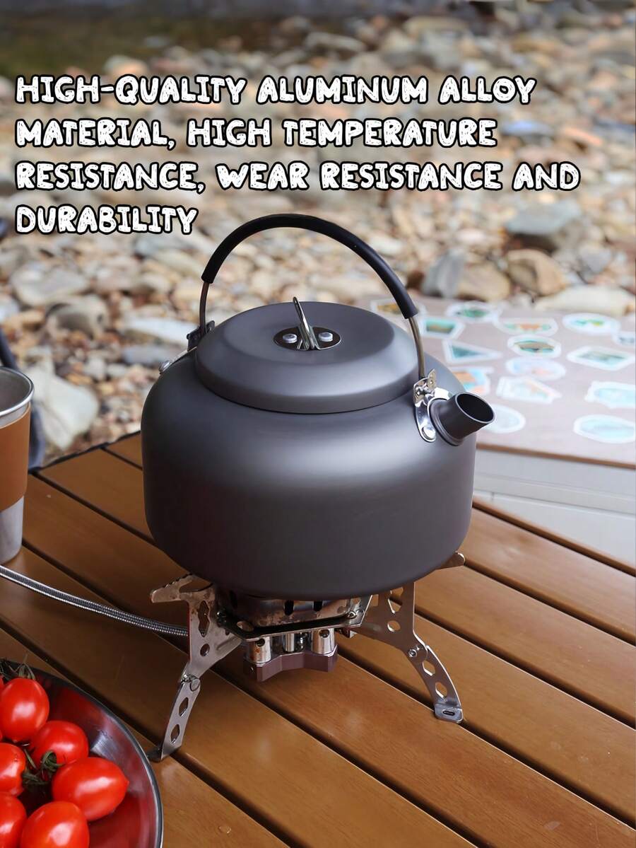 1个双容量露营水壶（27盎司/47盎司），铝合金耐热材质，带硅胶手柄，非常适合居家泡茶和户外露营旅行。 - 彩色 - 查看 1