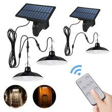 1pc Solar-Powered Pendant Lamp, 1/2 LED Lights, Wall Mount, Adjustable Height, Toggle Control, IP44 Waterproof, Solar Lithium Battery, Outdoor/Indoor Use, Black Plastic