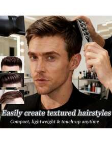 3pcs/Set Men's Salon Hairstyling Brush Set - Texture Oil Wide-Tooth Comb, Pompadour Texture Brush, Volumizing Double-Tooth Comb, Plastic Root Lifting Hair Clip Brush Combo