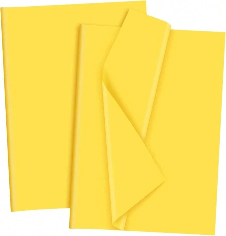 Bouiexye 60 Sheets Yellow Tissue Paper Christmas Tissue Paper Bulk Gift Wrapping For DIY Art Craft Floral Birthday Holiday Baby Shower Party ( 20 X 14.5 Inches/51x37cm) - MàuJ - Xem 1