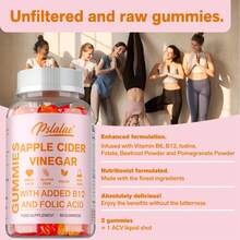 PSLALAE Sapple Cider Vinegar Gummies - Appetite Suppressant, Boosts Energy, Promotes Healthy Digestion & Bowel Function, Enhance Immunity - 60pcs - 60 Gummies - View 6