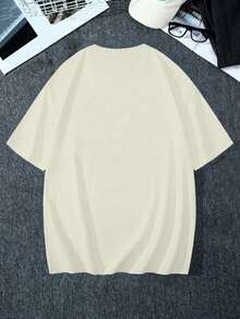 Y2K Anime Eye Print Oversized T-Shirt, Loose Fit, Premium Soft Fabric, Summer/Spring - Krim - View 2