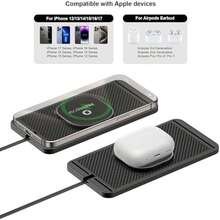 Magnetic wireless car charger 15W anti-slip type C with 40W car charger for , suitable for charging in car scenarios - como en la foto - Ver 4