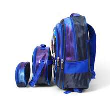 Mochila Infantil Escolar Astronauta 3D + Lancheira e Estojo ,Kit Completo 3 Peças - Marinho - Visão 4