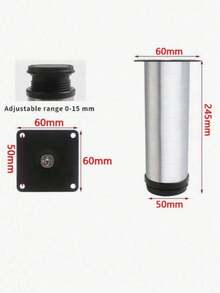 4 Pieces Adjustable Cabinet Feet, Table Feet, Sofa Feet, Bed Feet, Coffee Table Feet, Cabinet Feet, Support Legs, Furniture Feet Metal Replacement Feet - Black - View 11