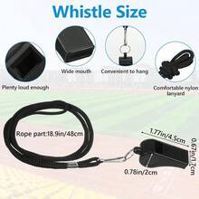 10 - Pack Whistle Emergency Set - Lifeguard Whistle, Whistles Bulk, Whistles With Lanyard - Durable Plastic Stainless Steel - Initial - View 2