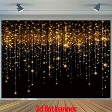 1 bucată de material textil elegant pentru fundal auriu strălucitor - design luxos negru auriu strălucitor, material poliester, nu necesită electricitate, foarte potrivit pentru nunți și petreceri - Multicolor 3 - Vizualizare 2