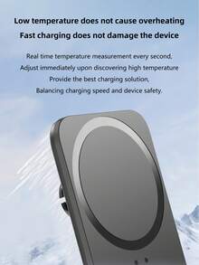 15W升级版磁吸无线车载充电器支架 - 兼容 17/16/15-11 Pro Max/Mini及所有支持Qi无线充电的手机，支持USB-C快充，360°旋转支架