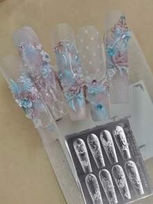 3D Silicone Mold New Ultra-Thin Carved Orchid Nail Art Decoration Mold - Clear - View 6