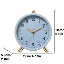 European Style Fashion Electronic Clock, Minimalist Small Alarm Clock, Quiet Quartz Clock For Home, Living Room, Creative, Student Use - Multicolor - View 9