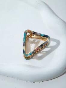 1pc Bag Hollow Triangle Acetate Alloy Hair Claw Clip, Suitable For Daily Wear - Multicolor - View 7