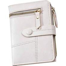 Carteras para Mujer, Cartera Corta Plegable RFID para Mujer, Cuero de PU, Mltiples Ranuras para Tarjetas, Bolsillo para Monedas con Cremallera Pink - Blanco - Ver 5