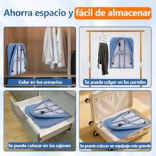 CYPNTabla de Planchar Plegable con Soporte para Plancha Burro Compacto con Patas Antideslizantes para Usar en Mesa o Cama Ideal para Hogar Lavandería y Viajes Azul 97x30x16 cmFashion - 221167957 - Ver 8