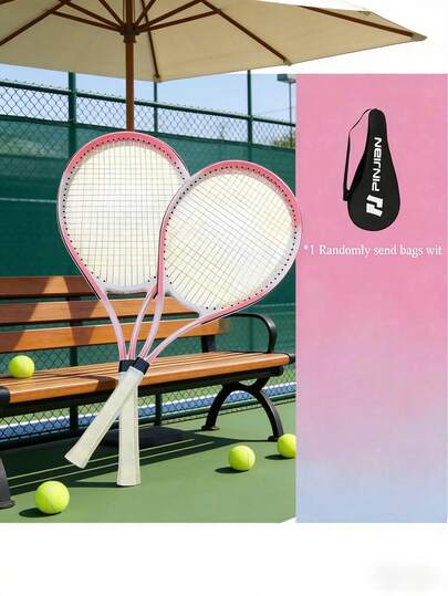 This Is A Two-Pack Of Tennis Rackets For Teenagers, Available In Red, Blue, And Pink, And Includes A Tennis Set. Suitable For Beginners, Training, And Outdoor Activities, It's A Great Valentine's Day Gift For Your Girlfriend.