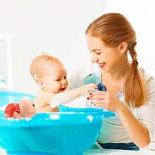 1-3岁男孩洗澡玩具礼物，游泳乌龟浴缸玩具，婴儿漂浮风车浴缸玩具，适合1、2、3、4岁男孩女孩泳池水上玩具礼物 - 彩色 - 查看 3