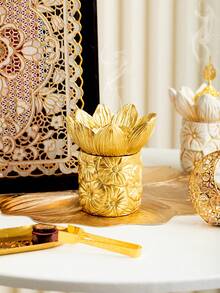 Incensário de resina em formato de flor (1 unidade) - Design criativo, ornamento de mesa requintado, estilo árabe do Oriente Médio, ideal para sala de estar, sala de família, escritório, meditação, decoração de festas e uma ótima opção de presente. - Multicolorido - Ver 10