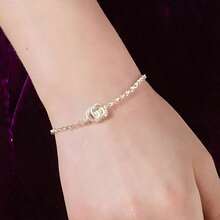 Gucci 1 Piece GG Marmont Sterling Silver Logo Bracelet, Suitable For Daily Wear And Festive Parties, Stylish And Minimalist, An Exquisite Gift For Women. - Silver - View 2
