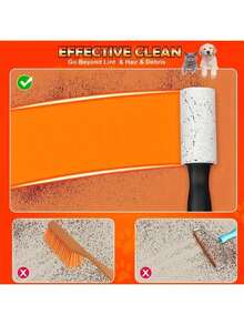 Quitapelos para mascotas, súper pegajoso, fácil de rasgar, sin fragancia, no impermeable, para uso corporal, adecuado para muebles, ropa y alfombras, limpieza de pelo de perro y gato - Blanco y Negro - Ver 3