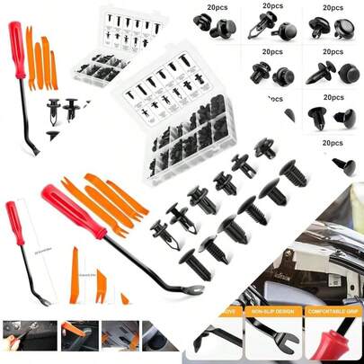 Automotive Snap Fasteners For Vehicle Repairs, Popular Kits With Snap Expansion Screws And Removers