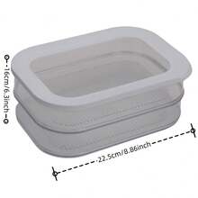 Washable Refrigerator Storage Containers With Lids, Kitchen Fridge Organizer Boxes, Leak-Proof 3-Layer Food Storage Containers With Lids - Ideal For Ham, Turkey And Pickles - Plastic, Kitchen Essentials