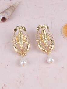 ZA 女士彩色龙虾耳环 - 水果吊坠长款耳环 | 情人节礼物 春假吸睛配饰