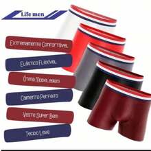 Set Of 10 Men's Boxer Briefs In Plain Microfiber. - 彩色 - 查看 11