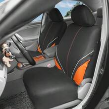 9pcs Women's Car Seat Cover Set, Suitable For Airbag, Seat Cushion Protector, Anti-Fouling & Stylish, Brand New Design - 9619 - View 3