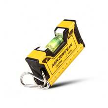 升级版迷你便携水平仪，高精度磁性水平仪，双向双线气泡水平仪指示器，角度测量，符合人体工程学设计，适用于家居装饰、木工、建筑工地等场合，是一款实用测量工具。 - 黃色 - 查看 10